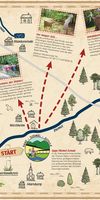 Entdeckerkarte für drei Ausflugsziele im Naturpark