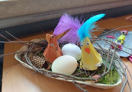 Osternest von Schülern gefertigt