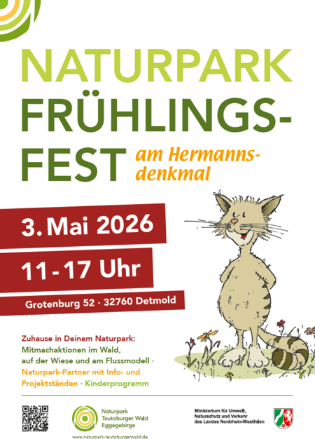 Plakat Einladung zum Frühlingsfest am 3. Mai 2026 am Hermannsdenkmal
